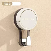 免打孔強力吸盤掛勾 廚房 衛浴 玄關 裝潢掛勾 2入 奶油白
