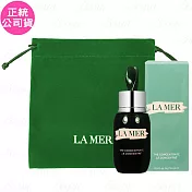 LA MER 海洋拉娜 濃萃雙重修復精華(15ml)+經典綠絨布袋(公司貨)