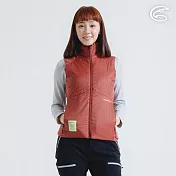 ADISI 女SMAWARM海洋溫控超撥水彈性背心 AV2421079 繡紅 (S-2XL)｜蚵殼棉 運動外套 保暖背心 防潑水 抗風 海洋紗 M 繡紅