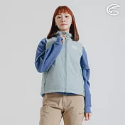 ADISI 女雙面穿撥水防風保暖連帽背心 AV2421099 (S-XL)｜羊絨感 防潑水 保暖背心 防風 S 薄荷綠/白色