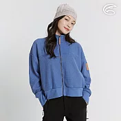 ADISI 女環保紗針織休閒保暖外套 AJ2421081 (S-2XL)｜磨毛 吸濕 排汗 針織外套 S 蒼灰藍
