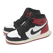 Nike 休閒鞋 Air Jordan 1 Retro High OG GS 大童 女鞋 Black Toe FD1437-106