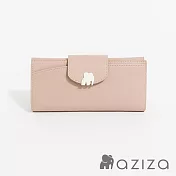 aziza UNA釦式長夾  卡其駝