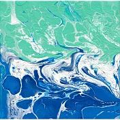 【玲廊滿藝】趙書巧-翡翠海洋20x20cm