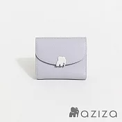 aziza UNA半蓋釦式短夾  薰衣紫