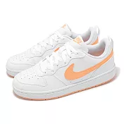 Nike 休閒鞋 Court Borough Low Recraft GS 大童 女鞋 白 黃 復古 小白鞋 DV5456-119