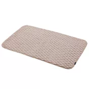 CB Japan carari poco格紋系列 超細纖維浴室踏墊 80X50CM  典雅棕
