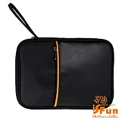 【iSFun】都會鋪棉＊3C皮革可掛化妝收納包/ 黑色