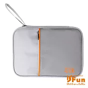 【iSFun】都會鋪棉＊3C皮革可掛化妝收納包/ 灰色