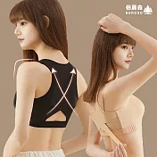 Beroso 倍麗森 無痕美背涼感挺胸束腹美姿帶C43 矯姿帶 防駝背 男女適用 防駝背心 L 黑色