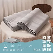 【BUHO布歐】吸濕排汗人體工學波浪記憶枕-經典款(2入)