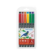 【SIMBALION 雄獅文具】彩艷筆12色組 / 盒 BP35/12