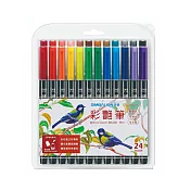 【SIMBALION 雄獅文具】彩艷筆24色組 / 盒 BP35/24