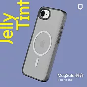 犀牛盾 iPhone 16e(6.1吋) JellyTint(MagSafe兼容)磁吸透明防摔手機殼(終身黃化保固)- 酷墨灰