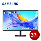 Samsung 37吋 ViewFinity S8 UHD 高解析度平面顯示器 S37D802UAC  黑色
