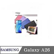 三星 Samsung Galaxy A26 5G 冰晶系列隱藏式磁扣側掀皮套 手機殼 側翻皮套 可插卡 可站立 紫色
