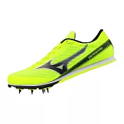 Mizuno X First 3 [U1GA258004] 男女 田徑釘鞋 中長距離 初學者 比賽 美津濃 螢黃 黑
