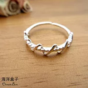 細緻亮眼雙線設計925純銀戒指.開口式戒指