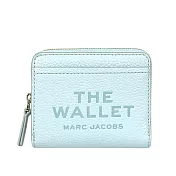 MARC JACOBS 壓印標誌對開暗釦二折迷你短夾 (雲藍色)