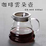 【GlassKing】GK-600 咖啡雲朵壺 手沖咖啡壺 耐熱咖啡壺 咖啡分享壺 下接壺 咖啡器具