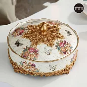 摩達客◉開運招財◉歐式宮廷風高檔雕花珠光六格糖.果盒_輕奢客廳茶几餐桌精品擺飾