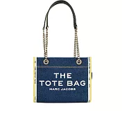 MARC JACOBS 棉質牛仔布鏈帶小款托特包/肩揹包 (單寧藍)