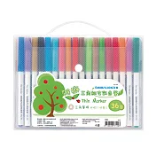 【SIMBALION 雄獅文具】三角細支彩色筆36色組 / 盒 NO.3036