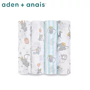 美國《Aden & Anais》經典多功能包巾4入 熱氣球小飛象