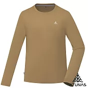 【ATUNAS 歐都納】50週年限定款 男款輕薄透氣抑菌抗臭長袖排汗T恤A6TS2521M*- L 琥珀棕