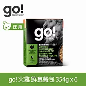 Go! 嫩絲無穀火雞 鮮食利樂狗餐包 354g 6件組 | 狗罐 鮮食 濕食 火雞