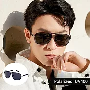 【SUNS】頂級鋁鎂偏光墨鏡 飛行方框墨鏡 Polarized駕駛太陽眼鏡 輕量 防眩光 抗UV400 S803 黑框灰片