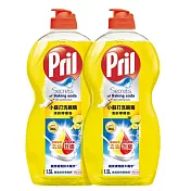 【Pril 淨麗】小蘇打洗碗精清新檸檬香1.5公升x2入+春風一秒抽取式廚房紙巾60抽x1包