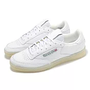 Reebok 休閒鞋 Club C 85 Vintage 男鞋 女鞋 白 米白 40周年 低筒 仿舊 復古 100209029 24.5cm WHITE/GREEN/RED
