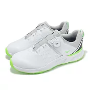 Mizuno 高爾夫球鞋 Hazard Enerzy Boa 4E 男鞋 超寬楦 白 綠 防水鞋面 旋鈕 美津濃 51GQ2501-37