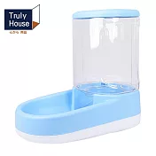 【Truly House】3.8L寵物自動餵食器 莫蘭迪限定/貓咪餵食器/餵食器/狗餵食器(兩色任選) 藍色