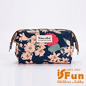 【iSFun】旅行便攜 大容量多功能防水化妝包洗漱收納包/ 籃底百合