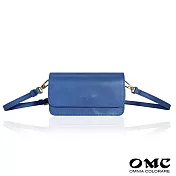 【OMC】義大利植鞣革兩用牛皮小方包97011 琉璃藍