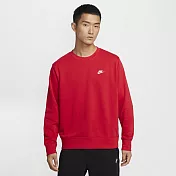 NIKE AS M NK CLUB FT CREW 男長袖上衣-FN3889657 2XL 紅色