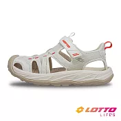 【LOTTO 義大利】 女 悠活護趾涼鞋 22cm 米