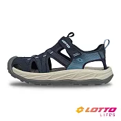 【LOTTO 義大利】 女 悠活護趾涼鞋 22cm 深藍