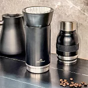 【英國URBANOMAD】旅人多功能可拆解隨身瓶750ml 保溫保冷 附吸管杯蓋套組+手沖咖啡濾杯 炭墨黑