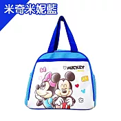 DF 童趣館 - Disney迪士尼正版兒童雙網狀口袋便當袋 米奇米妮藍