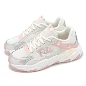 Fila 休閒鞋 Cherry Blossom 女鞋 櫻花祭 灰 粉 拼接 緩衝 厚底 老爹鞋 斐樂 5C306Z515 25.5cm BEIGE/PINK