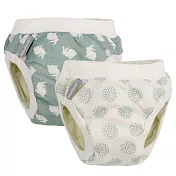 瑞典 ImseVimse有機棉幼兒如廁訓練褲2件組(小兔和蒲公英) Large 9-12kg