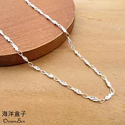 45cm。輕巧立體旋轉設計S999足銀純銀項鍊.女用項鍊