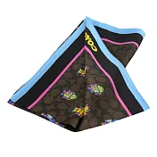 COACH 機器人圖案真絲方巾 (胡桃木棕)