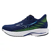 Mizuno Wave Rider 28 [J1GC240453]男 慢跑鞋 寬楦 彈力 支撐 緩震 美津濃 深藍 綠