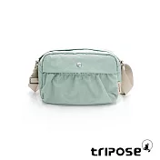 tripose DIAZ微皺尼龍輕量抓皺長方斜背包  薄荷綠