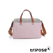 tripose 漫遊系列岩紋雙拉鍊手提斜背包  毛毯紫