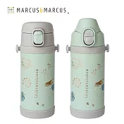 【MARCUS＆MARCUS】兒童兩用不鏽鋼保溫水瓶套組(吸管+飲嘴)-綠
